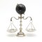 Vintage Style Libra with Globe-Scale Tray-Unique Centerpiece Balance for Home & Office decor
